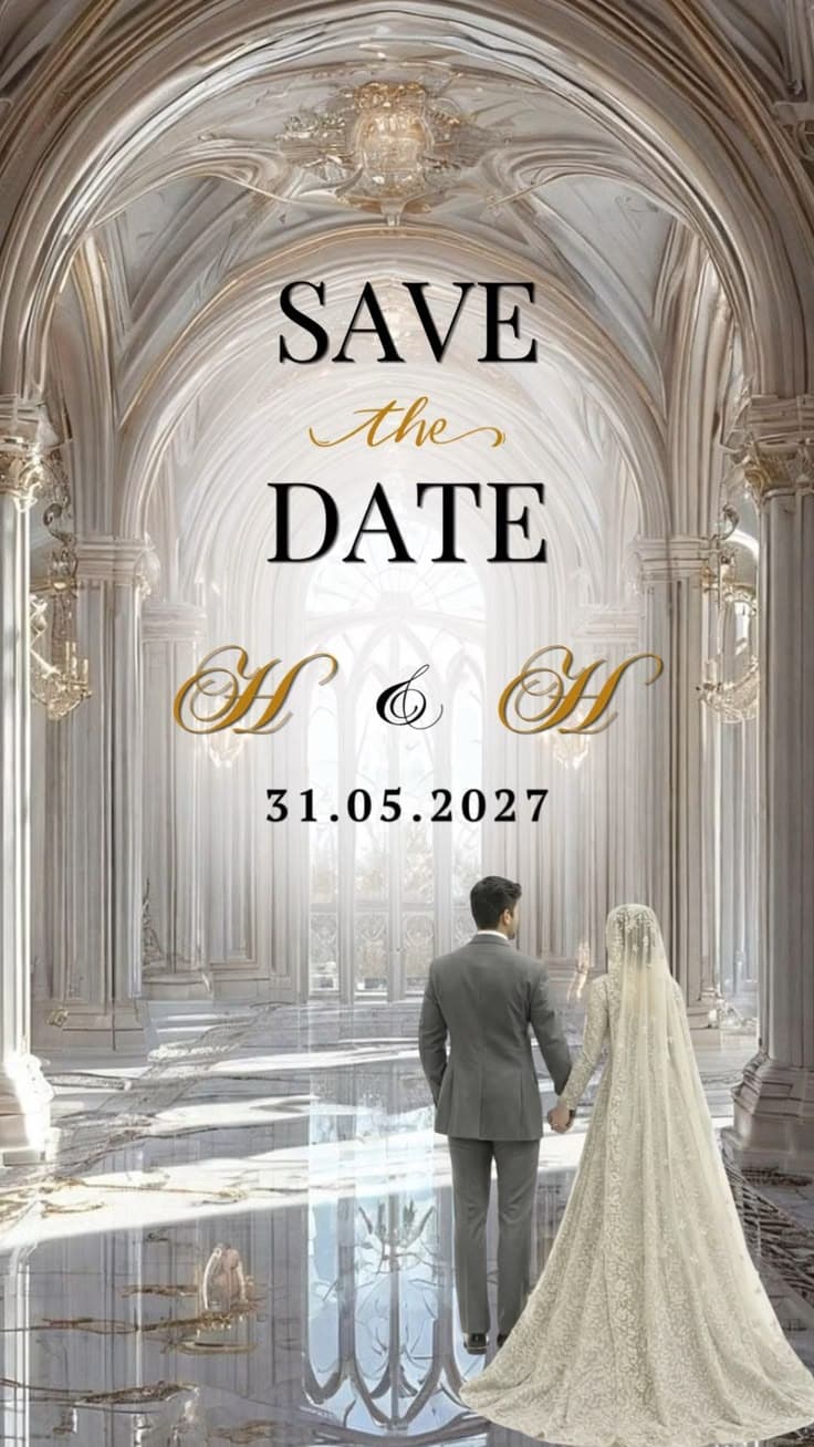 Royal Palace Save The Date Engagement Video Invitation