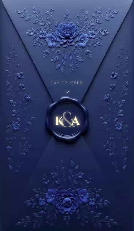 Elegant Midnight Sapphire Web Invitation | Smart RSVP Dashboard