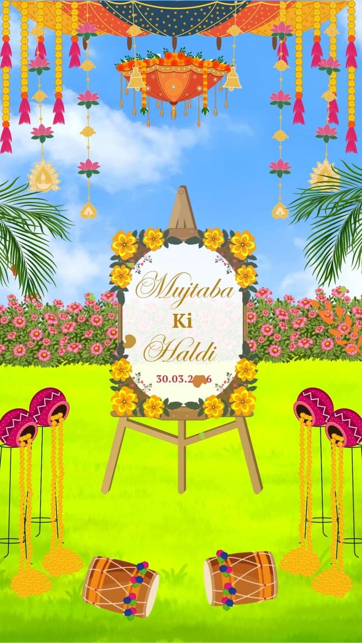 Traditional Haldi Ceremony Video Invitation | Vibrant Indian Wedding E-Invite